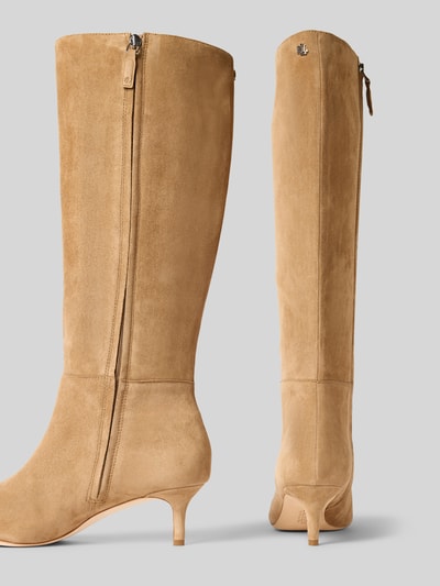 Lauren Ralph Lauren Laarzen van echt leer met naaldhak, model 'Mckay' Zand - 2