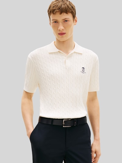 Tommy Hilfiger Poloshirt mit Logo Detail Offwhite 4