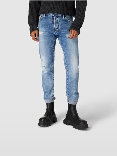 Dsquared2 Skinny Fit Jeans im Destroyed-Look Dunkelblau 4