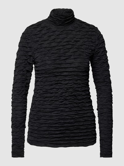 Selected Femme Longsleeve in Crinkle-Optik Modell 'NANCY' Black 1