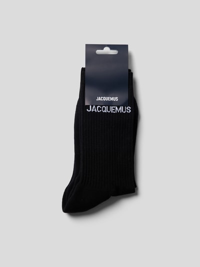 Jacquemus Socken mit Label-Print Black 3