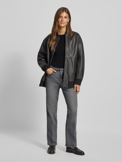 Brax Flared fit jeans met tailleband, model 'Mary' Zilver - 1