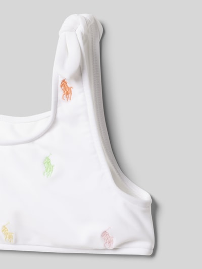 Polo Ralph Lauren Teens Bikini-Set mit Label-Stitching Weiss 2