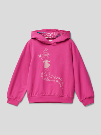 s.Oliver RED LABEL Hoodie met motiefprint Felroze - 1