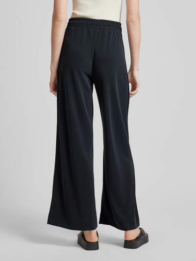 Esprit Wide leg stoffen broek met vaste persplooien Zwart - 5