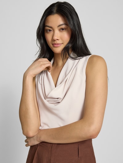 comma Top mit Wasserfall-Ausschnitt Beige 3