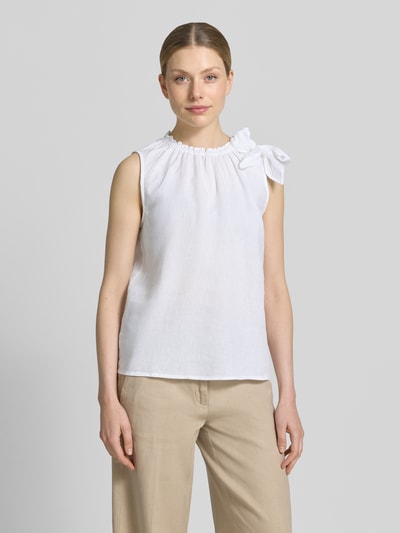 Christian Berg Woman Regular Fit Bluse aus Viskose-Mix mit Leinen-Anteil Weiss 4