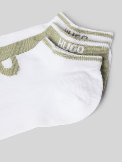 HUGO Skarpetki sneaker z mieszanki bawełny w 3‑pakiecie Khaki 2