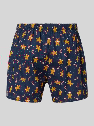 Christian Berg Men Boxershorts im Allover-Look mit elastischem Bund Mittelbraun 3