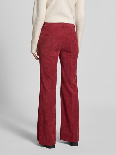 Luisa Cerano Wide Leg Hose mit Strukturmuster Kirsche 5