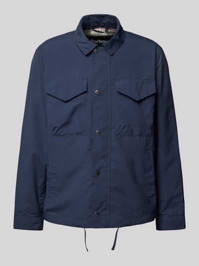 Barbour Jack met klepzakken op de borst, model 'Camber' Marineblauw - 2