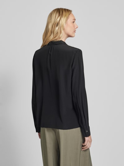 Marc Cain Zijden blouse met platte kraag Zwart - 5