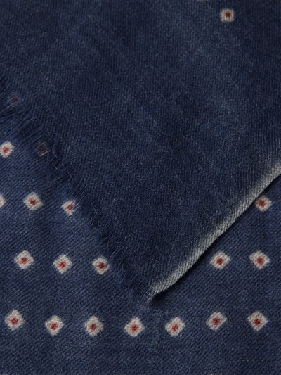 Hartford Sjaal van wol met franjes, model 'Indigo' Blauw - 2