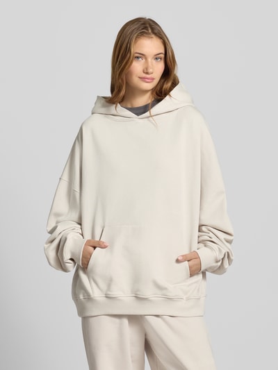 Karo Kauer Oversized hoodie met capuchon en kangoeroezak Lichtgrijs - 4