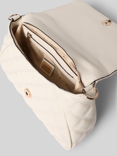 GUESS Handtasche mit Steppnähten Modell 'GIULLY II' Offwhite 5