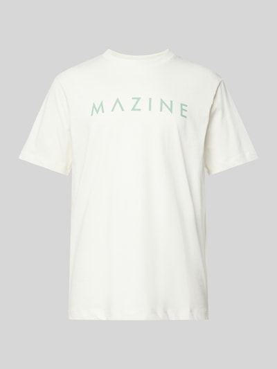 Mazine T-Shirt mit Label-Print Modell 'Hurry' Offwhite 2