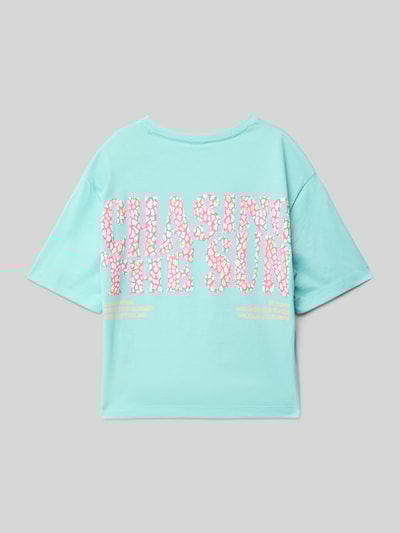 s.Oliver RED LABEL T-shirt o kroju regular fit z czystej bawełny Jasnoturkusowy 3
