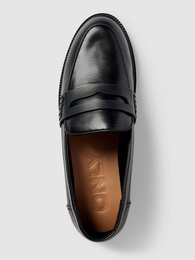 Only Loafers in unifarbenem Design Modell 'LUX' Black 3