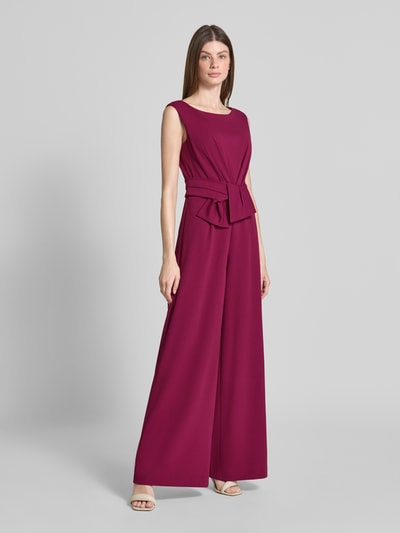Vera Mont Jumpsuit mit Knotendetail Bordeaux 1