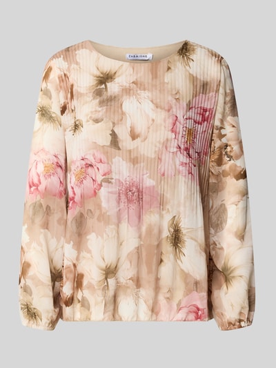 ZABAIONE Regular Fit Bluse mit Plisseefalten Modell 'An44nii' Beige 1