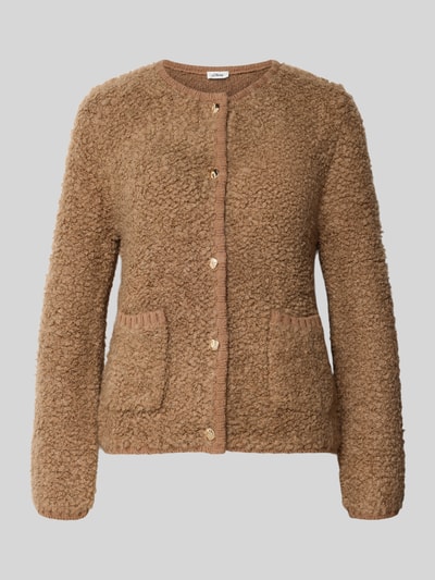 s.Oliver RED LABEL Kurtka z dzianiny o kroju regular fit z dodatkiem wełny Camel 2