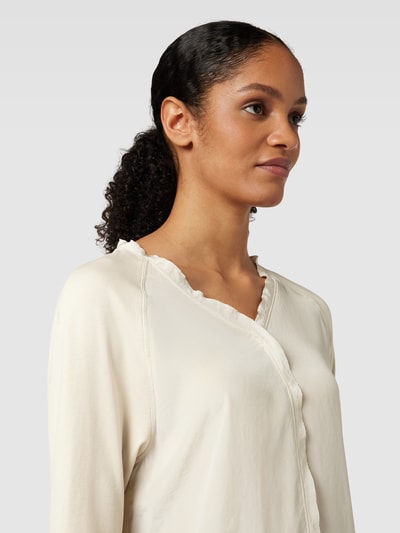 Marc Cain Blouse met korte mouwen en V-hals Zand - 3