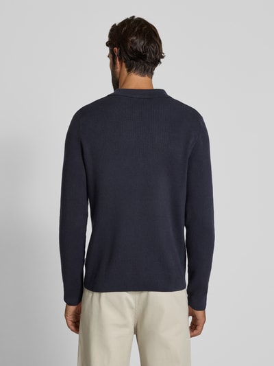 Lindbergh Relaxed fit pullover met structuurmotief Donkerblauw - 5