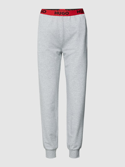 HUGO Sweatpants mit Logo-Bund Mittelgrau Melange 2