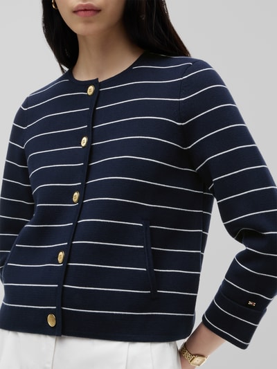 Tommy Hilfiger Boxy Fit Strickjacke aus reiner Baumwolle Marine 3