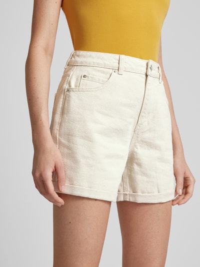 Vero Moda Loose Fit Jeansshort in unifarbenem Design Modell 'ZURI' Ecru 3