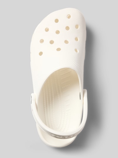 Produktfoto, Clogs mit Label-Detail van Crocs in crème, afgeronde punt, comfortmodel, verstelbare riempjes, hakhoogte 4 cm, dames