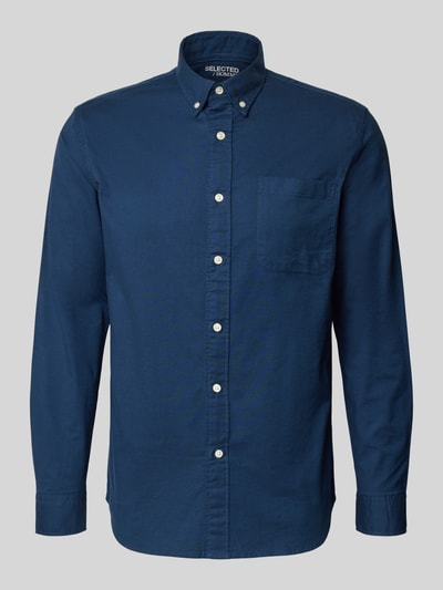 SELECTED HOMME Regular fit vrijetijdsoverhemd van katoenmix, model 'REGRICK' Donkerblauw - 2