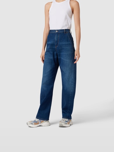 Victoria Beckham Low Rise Jeans aus Baumwolle Jeansblau 4