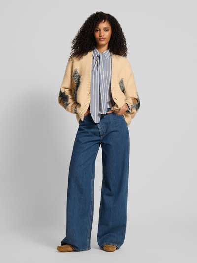 Jake*s Casual Hemdbluse mit Knopfleiste Jeansblau 1