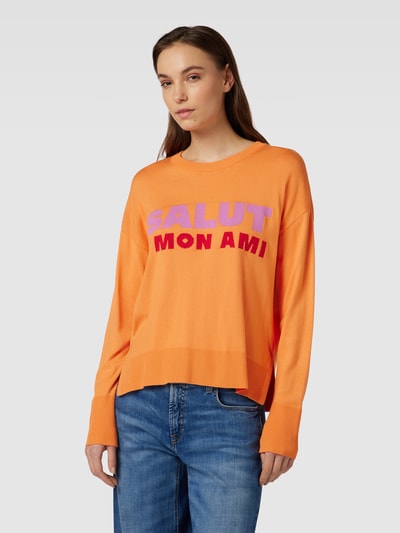 Milano Italy Sweatshirt mit gerippten Abschlüssen Orange 4