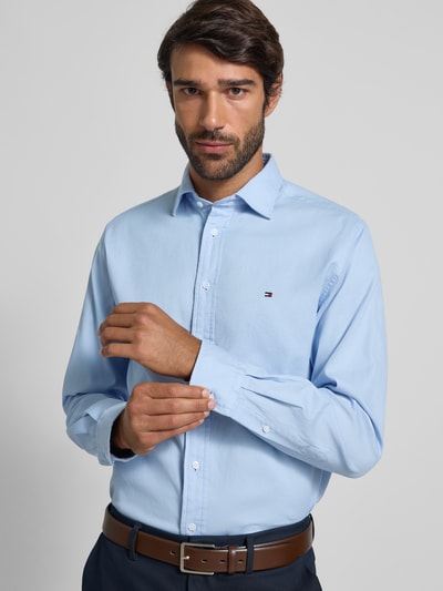 Tommy Hilfiger Regular fit zakelijk overhemd van katoenmix Bleu - 3