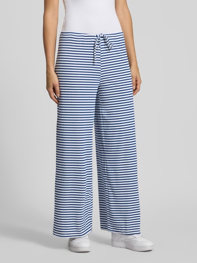 Gina Tricot Spodnie materiałowe z elastycznym pasem Błękitny melanż 4