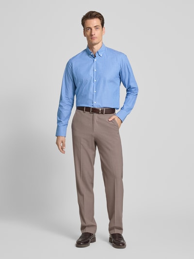 Christian Berg Men Koszula biznesowa o kroju regular fit z kołnierzykiem typu button down Królewski niebieski 1