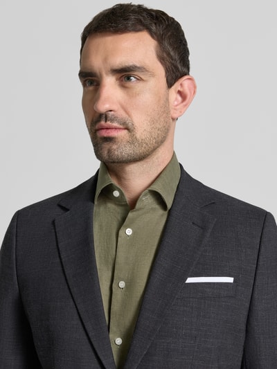 Selected Homme Marynarka garniturowa o kroju slim fit z dodatkiem wełny model ‘OASIS’ Czarny 3