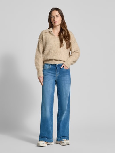 MAC Wide Leg Jeans mit 5-Pocket-Design Blau 1