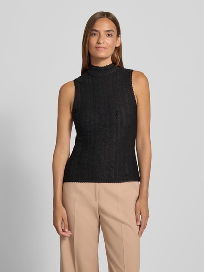 BOSS Orange Slim Fit Blusentop mit Stehkragen Modell 'IVEYLOR' Black 4