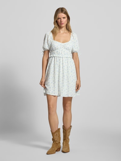 Gina Tricot Mini-jurk met structuurmotief, model 'Indra' Offwhite - 1