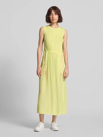 Marc Cain Maxikleid mit Kordelzug an der Taille Neon Gelb 4