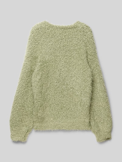 Guess Gebreide pullover met ribboorden Rietgroen - 3