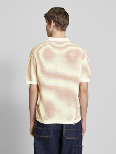 Only & Sons Poloshirt met ribboorden, model 'KIAN' Offwhite - 5