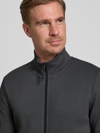 Tom Tailor Denim Regular fit sweatjack van katoenmix Antraciet - 3