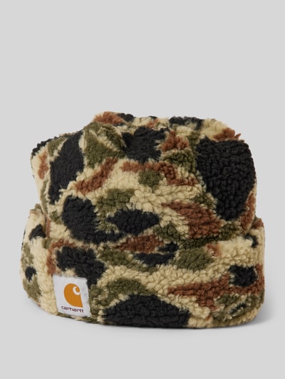 Carhartt Work In Progress Czapka beanie z detalem z logo model ‘PRENTIS’ Khaki 1