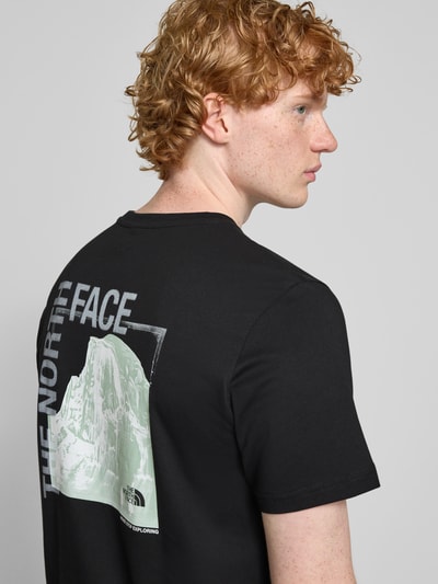 The North Face T-shirt z nadrukiem z logo Metaliczny czarny 3