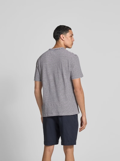 Officine Générale T-Shirt aus Frottee Marine 5