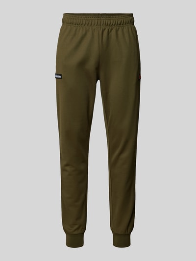 Ellesse Tapered Fit Trackpants mit Label-Badges Modell 'BERTONI' Khaki 1